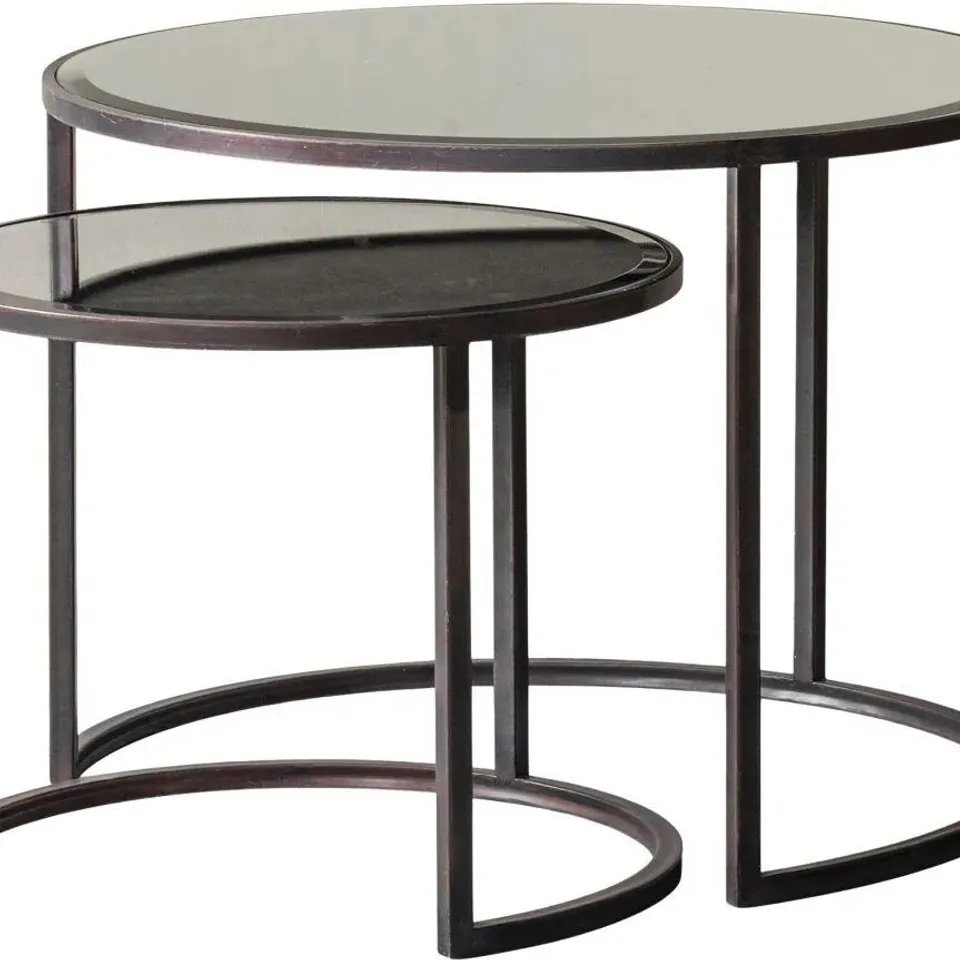 BOXED GALLERY DIRECT ARGYLE COFFEE TABLE NEST OF 2