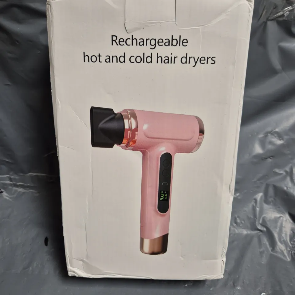 BOXED RECHARGEABLE HOT AND COLD HAIR DRYER RT-305