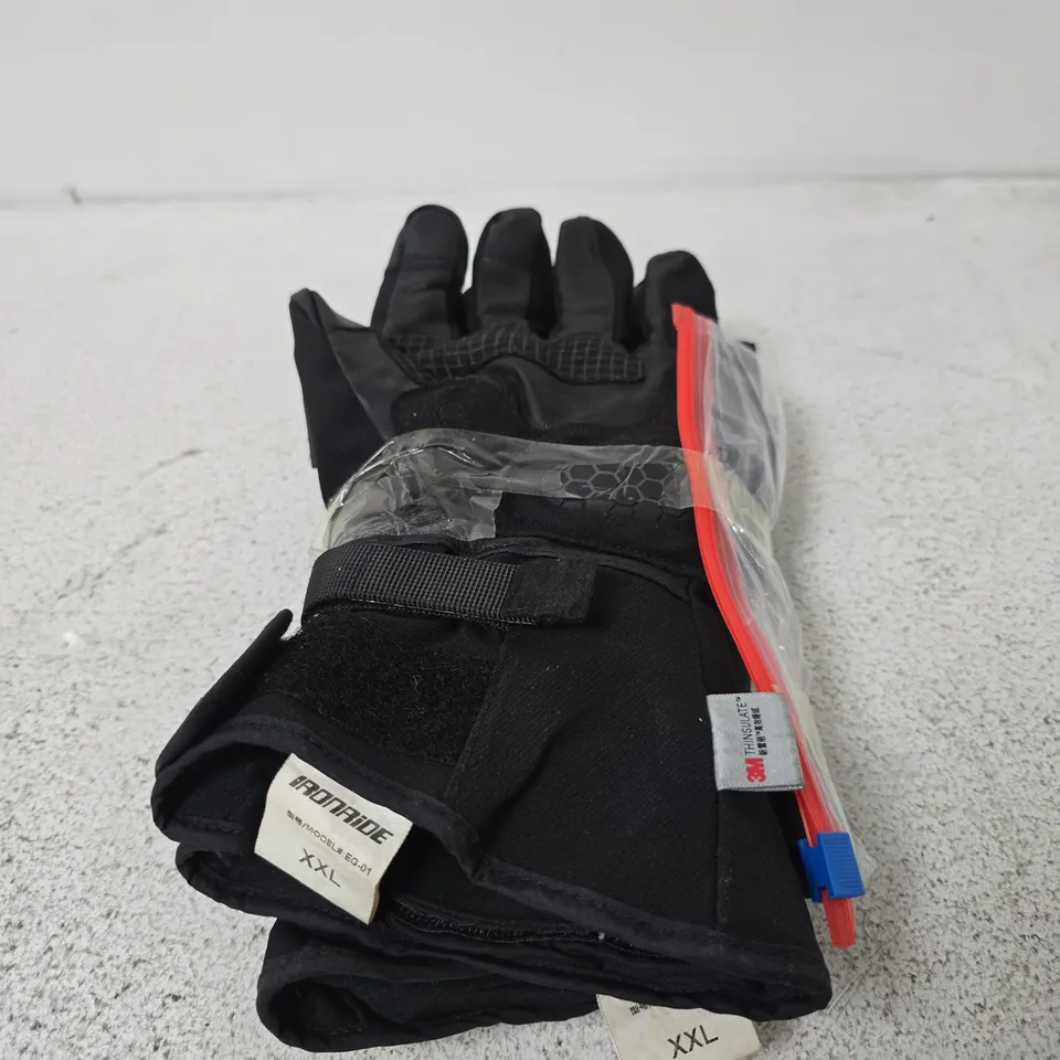 IRONRIDE HEAT ELECTRIC GLOVES – BLACK, XXL