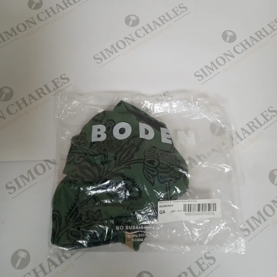 BAGGED BODEN TWISTED CLASSIC BIKINI TOP SIZE 8 