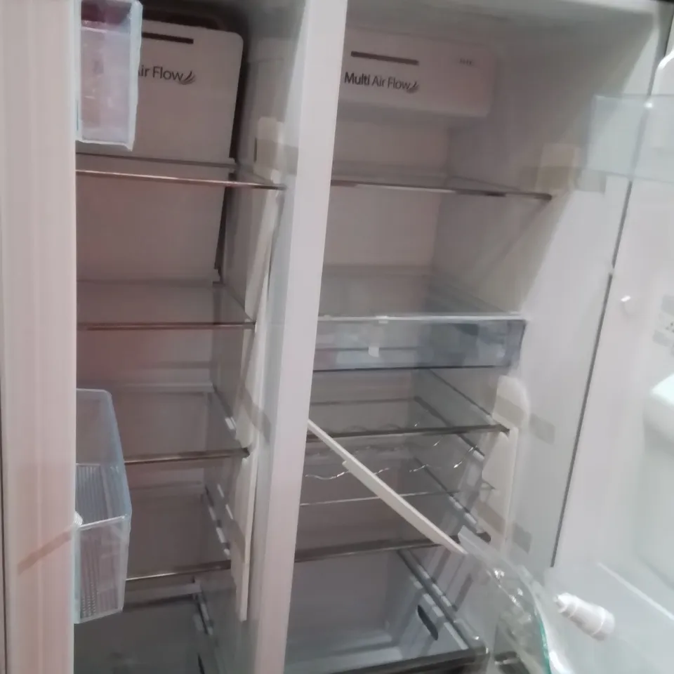 HISENSE RS741N4WBE NON-PLUMBED TOTAL NO FROST AMERICAN FRIDGE FREEZER - BLACK - E RATED