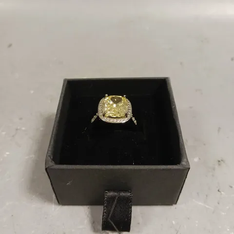 INFINITY DIAMOND JEWELLERY YELLOW STONE RING 