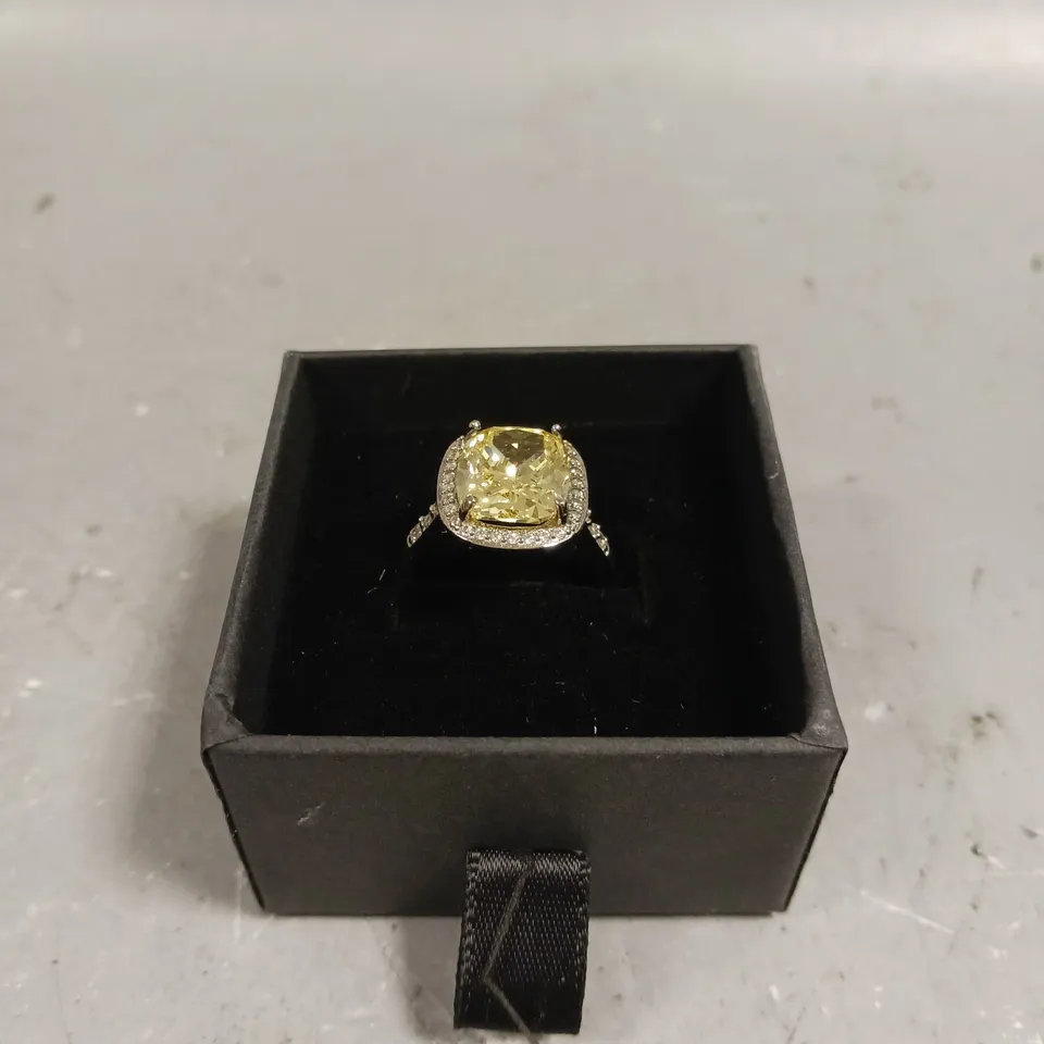 INFINITY DIAMOND JEWELLERY YELLOW STONE RING 