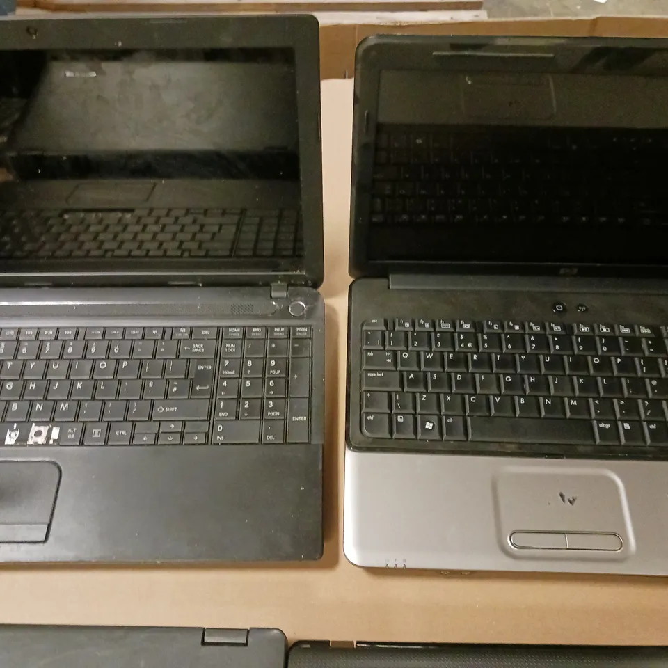 LOT OF 5 ASSORTED LAPTOPS TO INCLUDE LENOVO, ACER, TOSHIBA AND HP