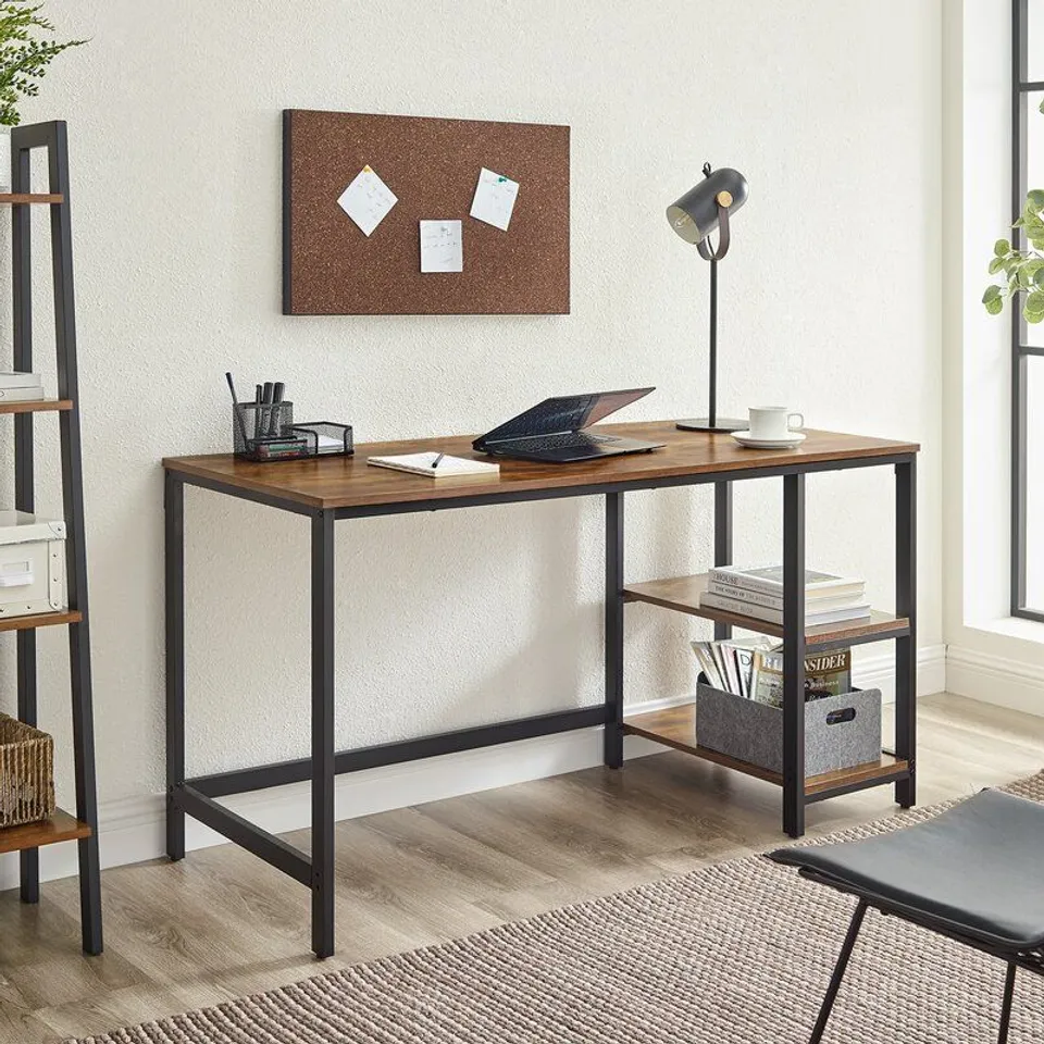 BOXED VAILLANCOURT BROWN COMPUTER DESK (1 BOX)