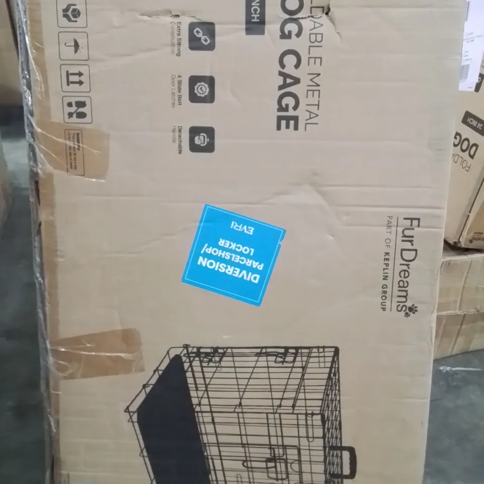 FURDREAMS FOLDABLE METAL DOG CAGE