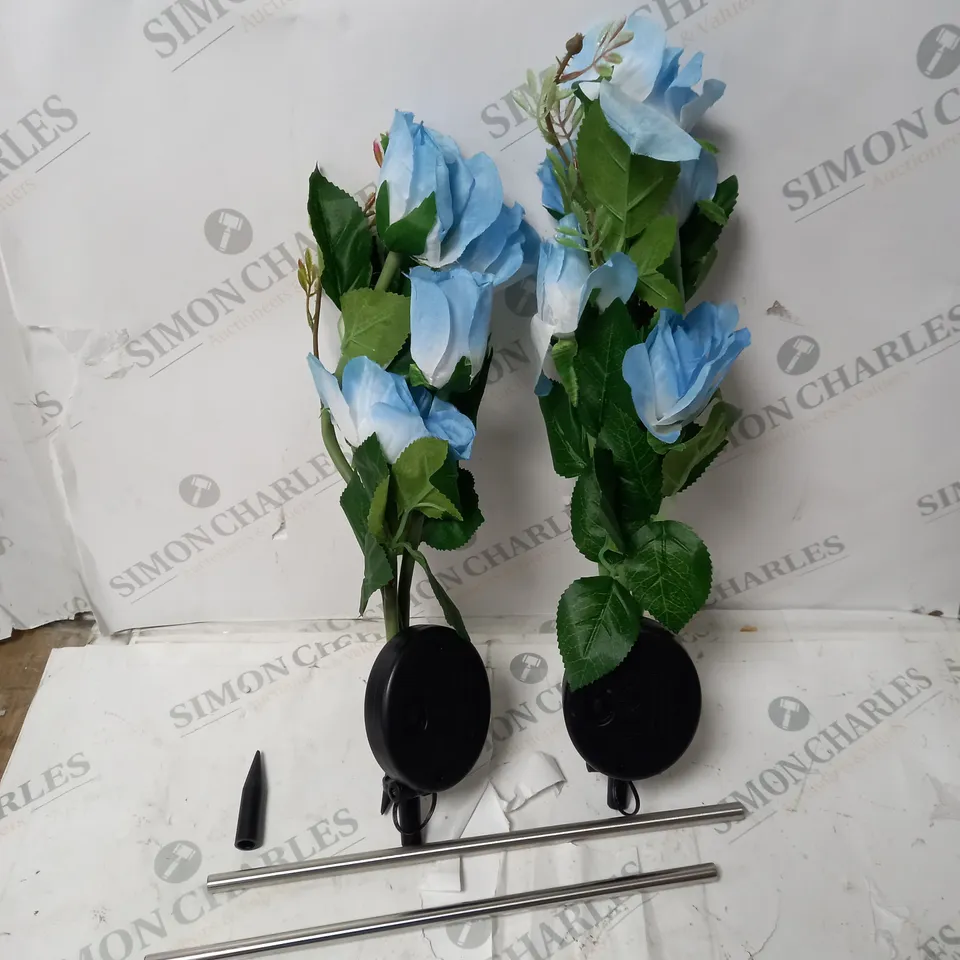 BLUE LIGHT UP FLORAL DECORATION