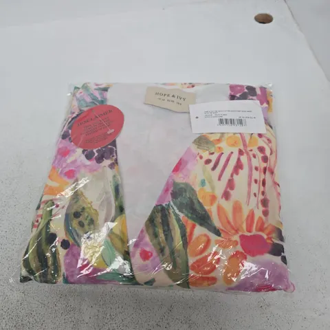 HOPE & IVY JULIA FLUTTER SLEEVE MAXI WRAP DRESS – MULTI FLORAL, UK 12 (US 8, EU 40)