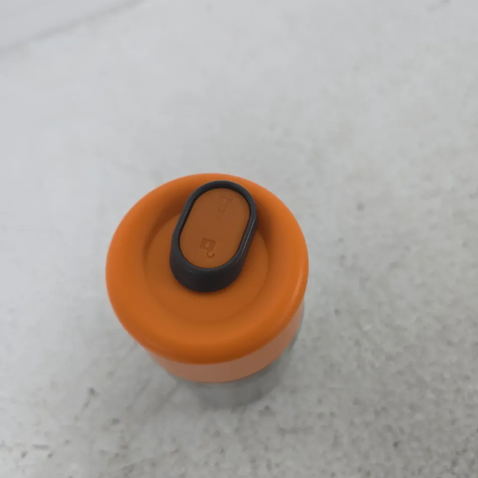 BLACK+BLUM INSULATED TRAVEL CUP – STAINLESS STEEL WITH ORANGE LID