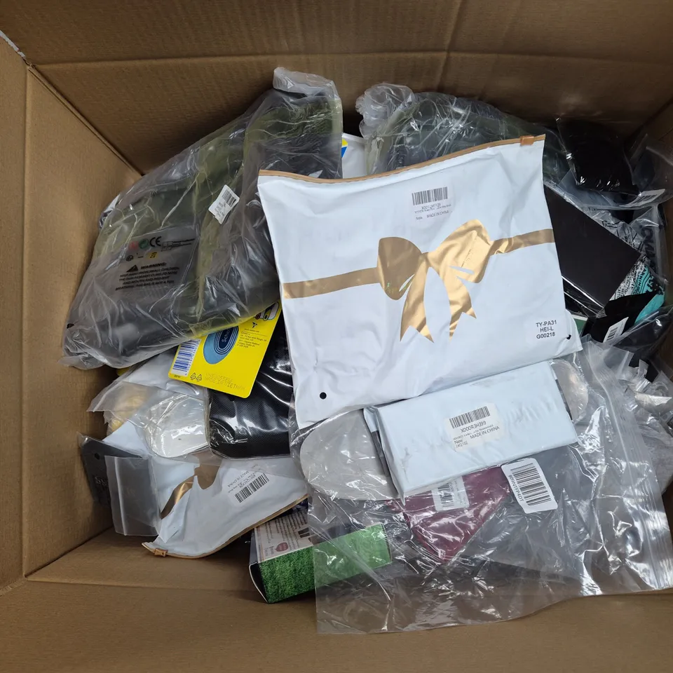 LARGE BOX OF ASSORTED ITEMS TO INCLUDE KIDS WATCHES, SOCKS AND INSOLES - COLLECTION ONLY