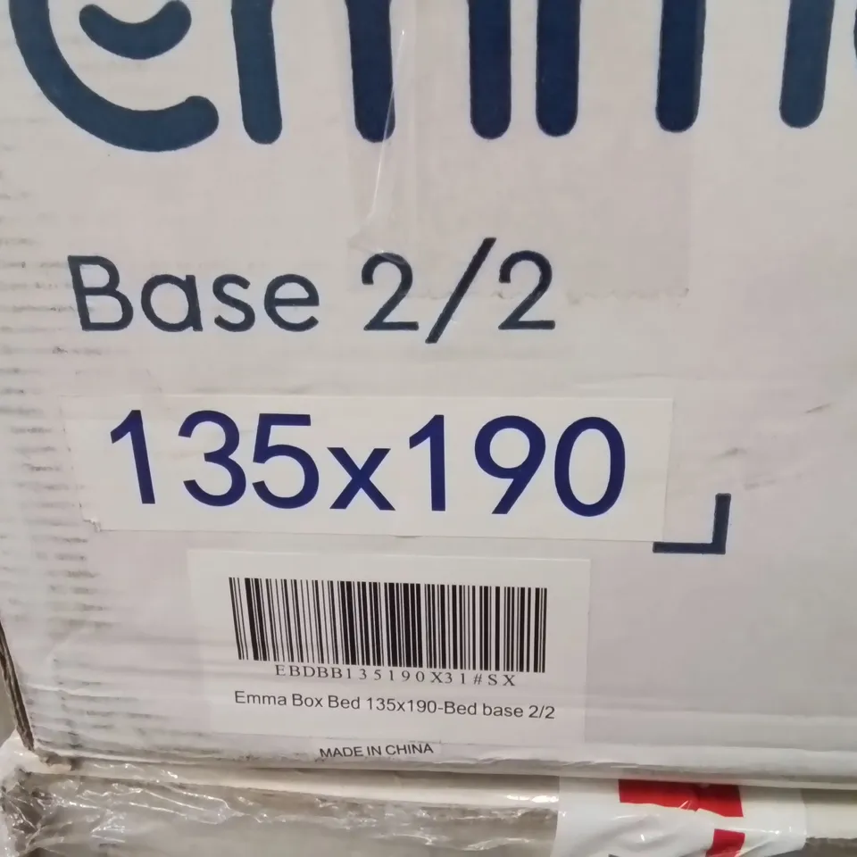 BRAND NEW EMMA BOX BED 135×190 DARK GREY BED BASE [2 BOXES]