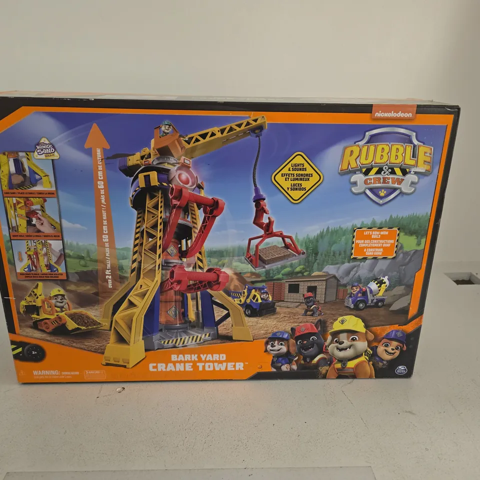 PAW PATROL RUBBLE CREW BARK YARD CRANE TOWER PLAYSET – BOXED