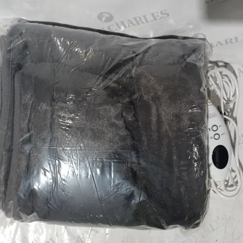 BOXED COZEE HOME HEATED BLANKET IN CHARCOAL 