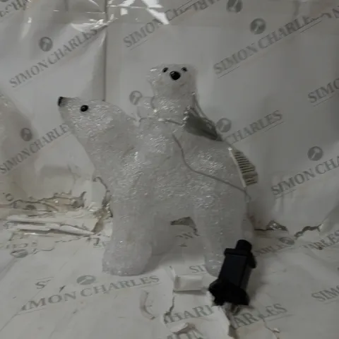 ACRYLIC MUMMY AND BABY POLAR BEAR OUTDOOR