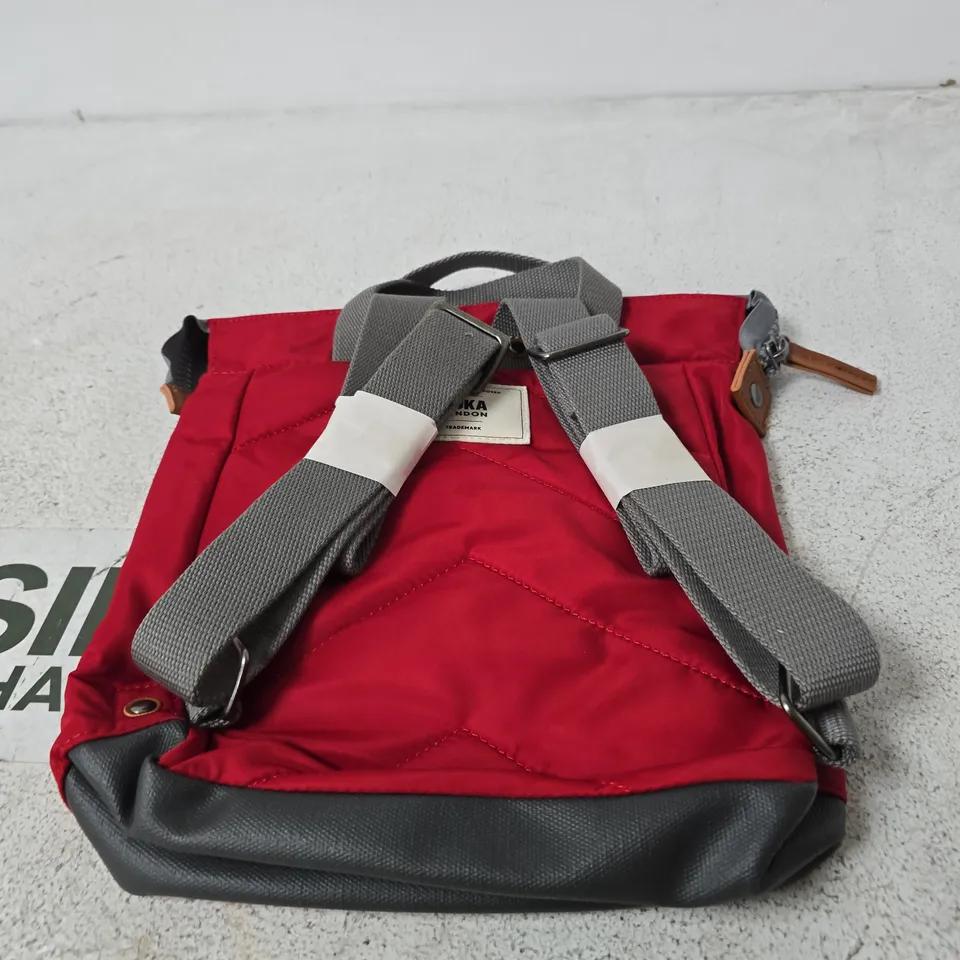 ROKA LONDON RED RECYCLED NYLON BACKPACK