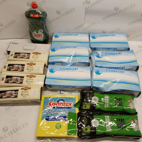BOX OF APPROXIMATELY 15 BRAND NEW ASSORTED CLEANING PRODUCTS TO INCLUDE;