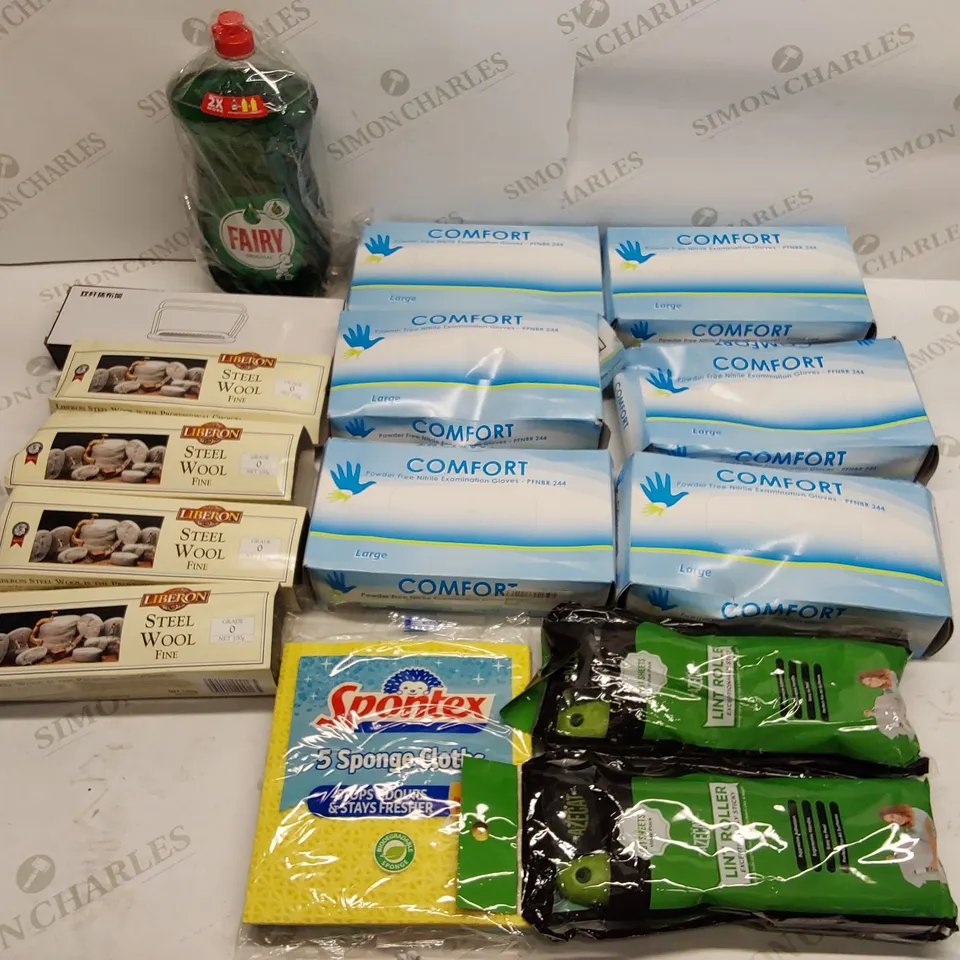 BOX OF APPROXIMATELY 15 BRAND NEW ASSORTED CLEANING PRODUCTS TO INCLUDE;