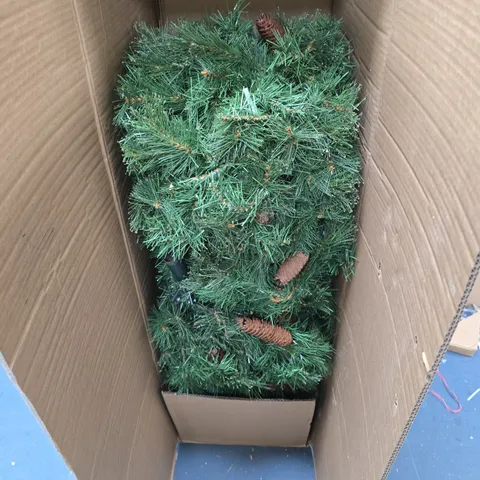 8FT FLOCKED EMPEROR CHRISTMAS TREE WITH METAL STAND