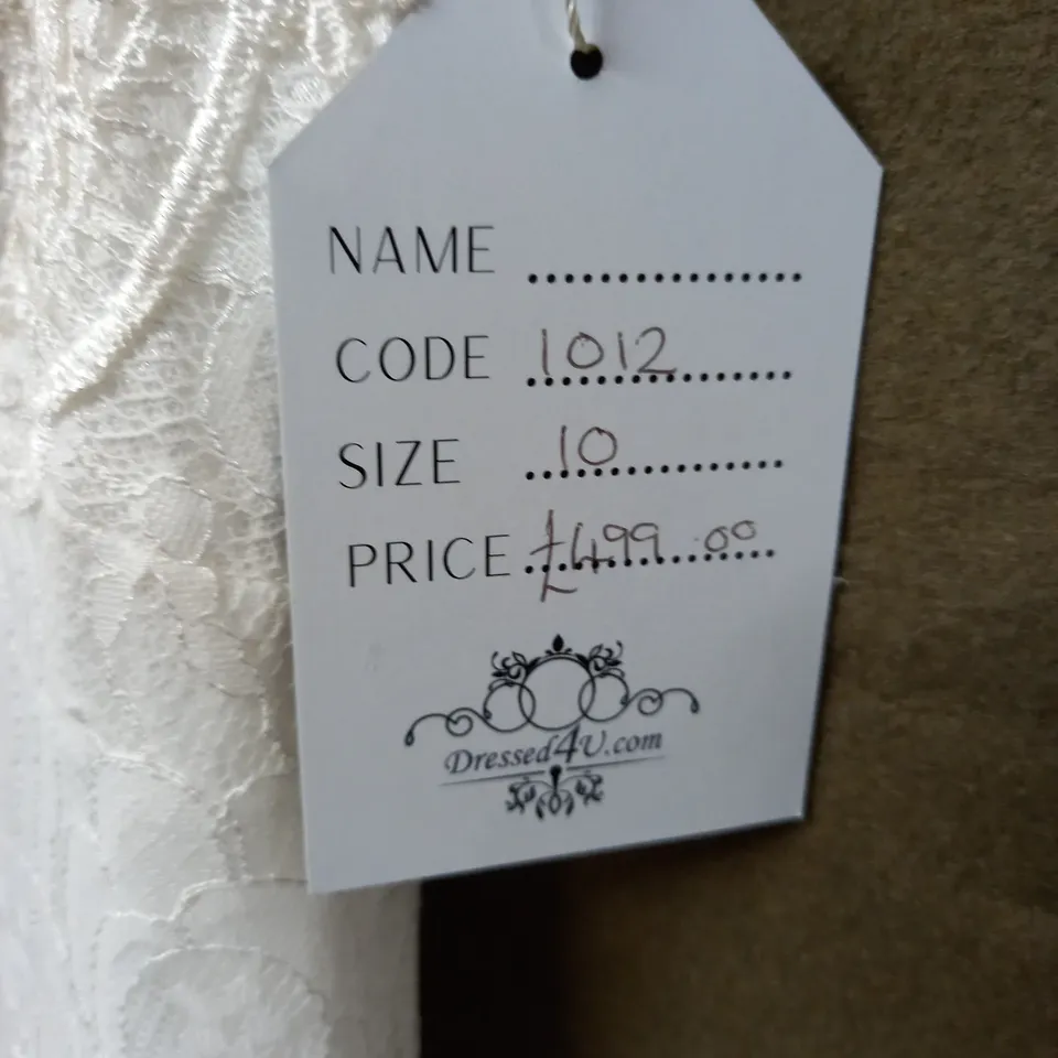 LACE OVERLAY WEDDING DRESS - 10