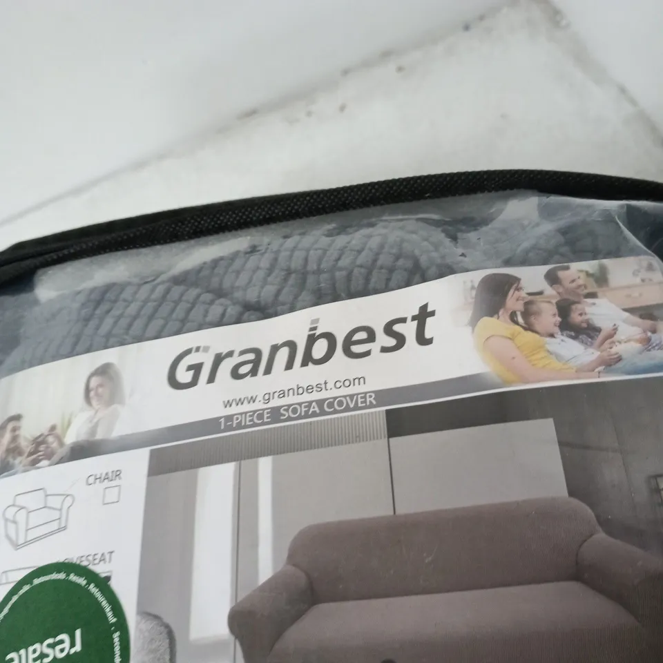 GRANBEST 1-PIECE SOFA COVER (PACKAGED) – GREY PATTERN