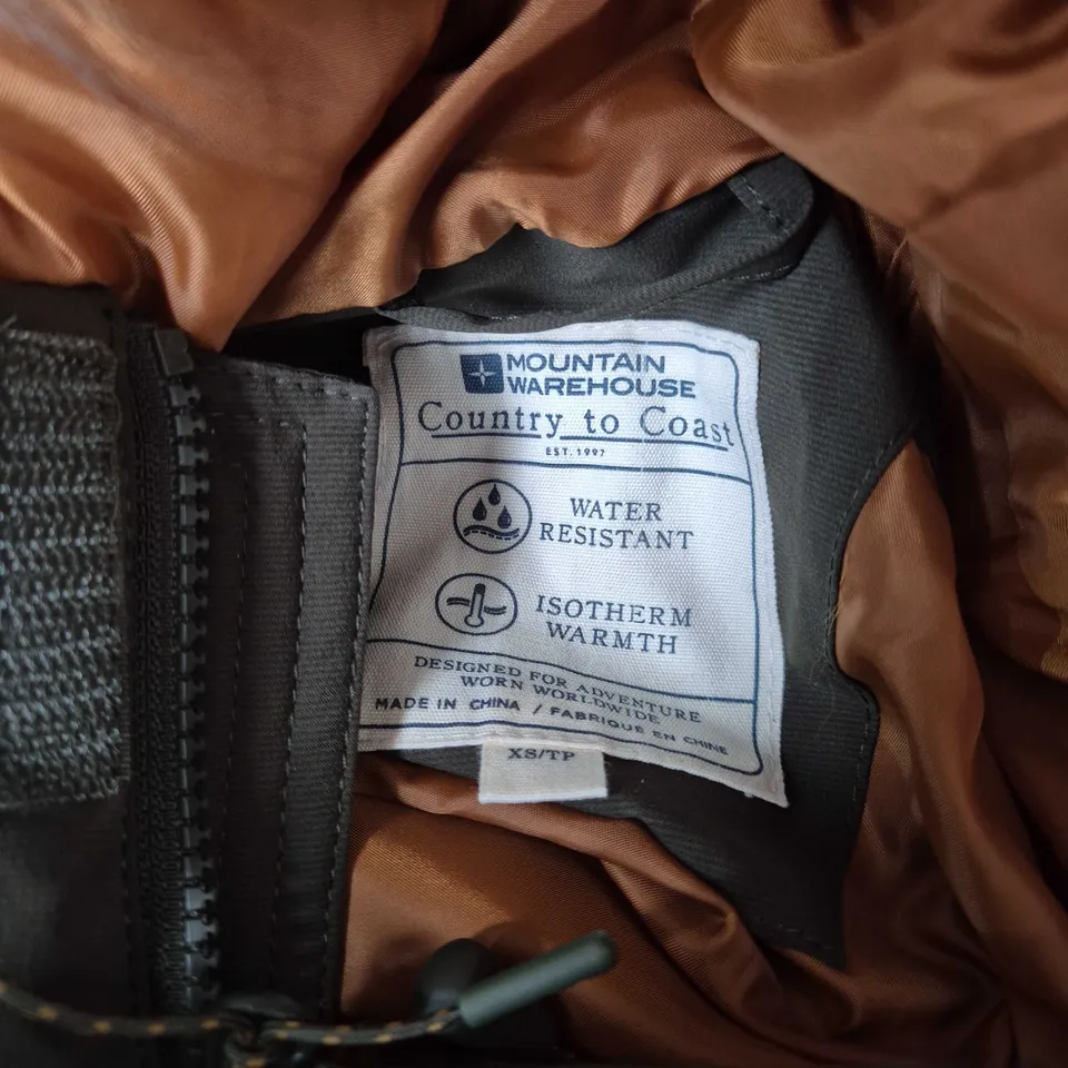 MOUNTAIN WAREHOUSE COUNTRY TO COAST COAT IN GREEN - XS