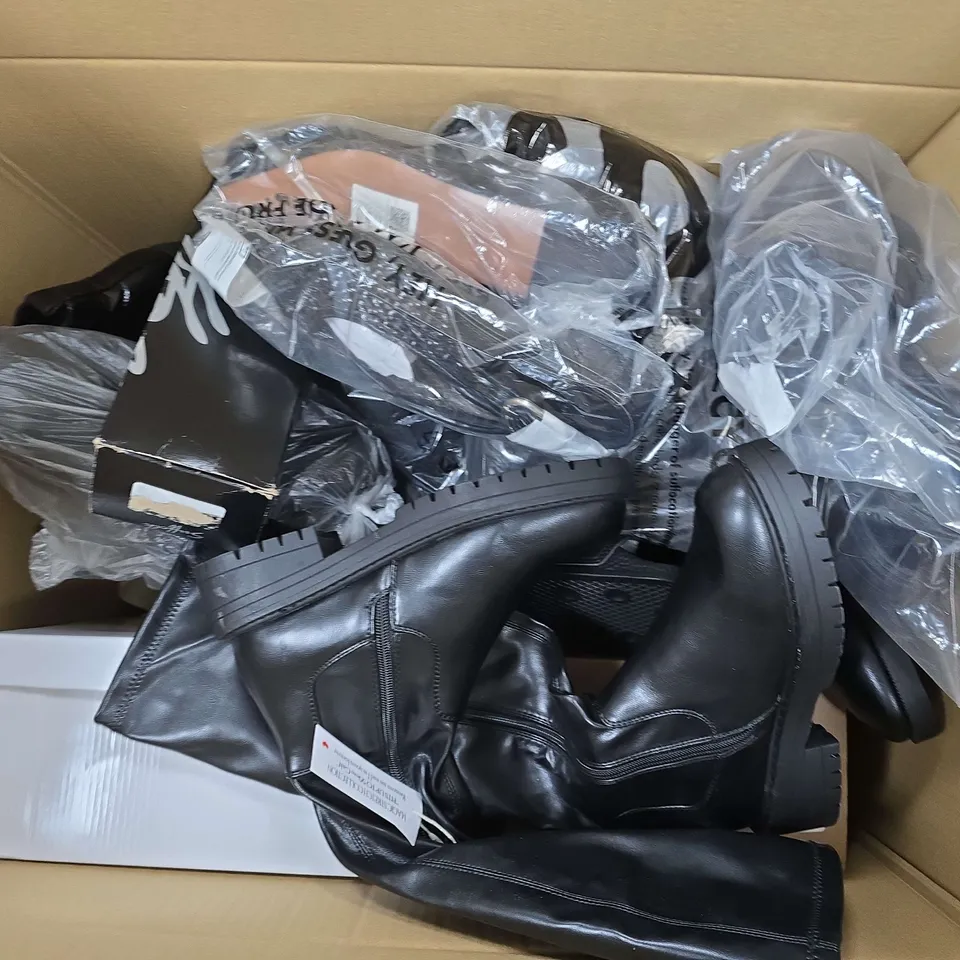 APPROXIMATELY 10 ASSORTED PAIRS OF SHOES AND FOOTWEAR ITEMS IN VARIOUS STYLES AND SIZES TO INCLUDE JDWILLIAMS, MAGIC STRETCH COLLECTION, ASOS, ETC - COLLECTION ONLY