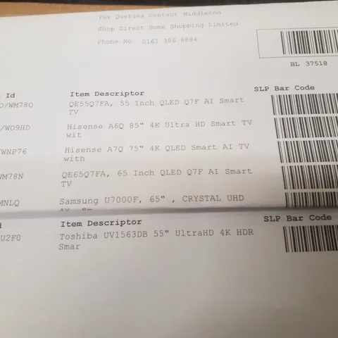 PALLET CONTAINING APPROXIMATELY 6 ASSORTED DAMAGED TVS