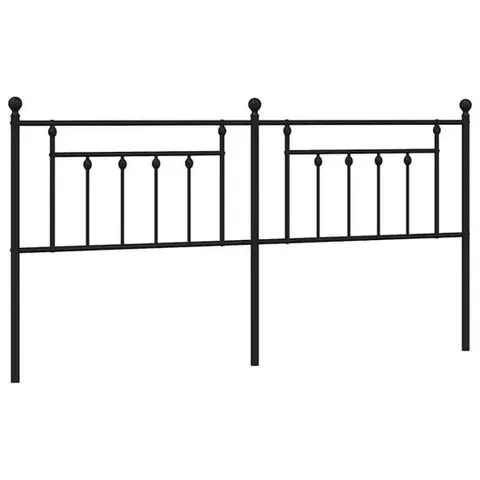 BOXED VIDAXL METAL HEADBOARD BLACK 193 CM