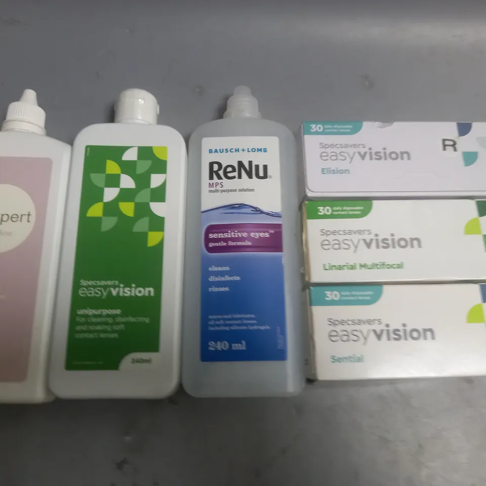 LOT OF ASSORTED EYE CARE ITEMS TO INCLUDE SPECSAVERS, EYE EXPERT AND BAUSCH & LOMB