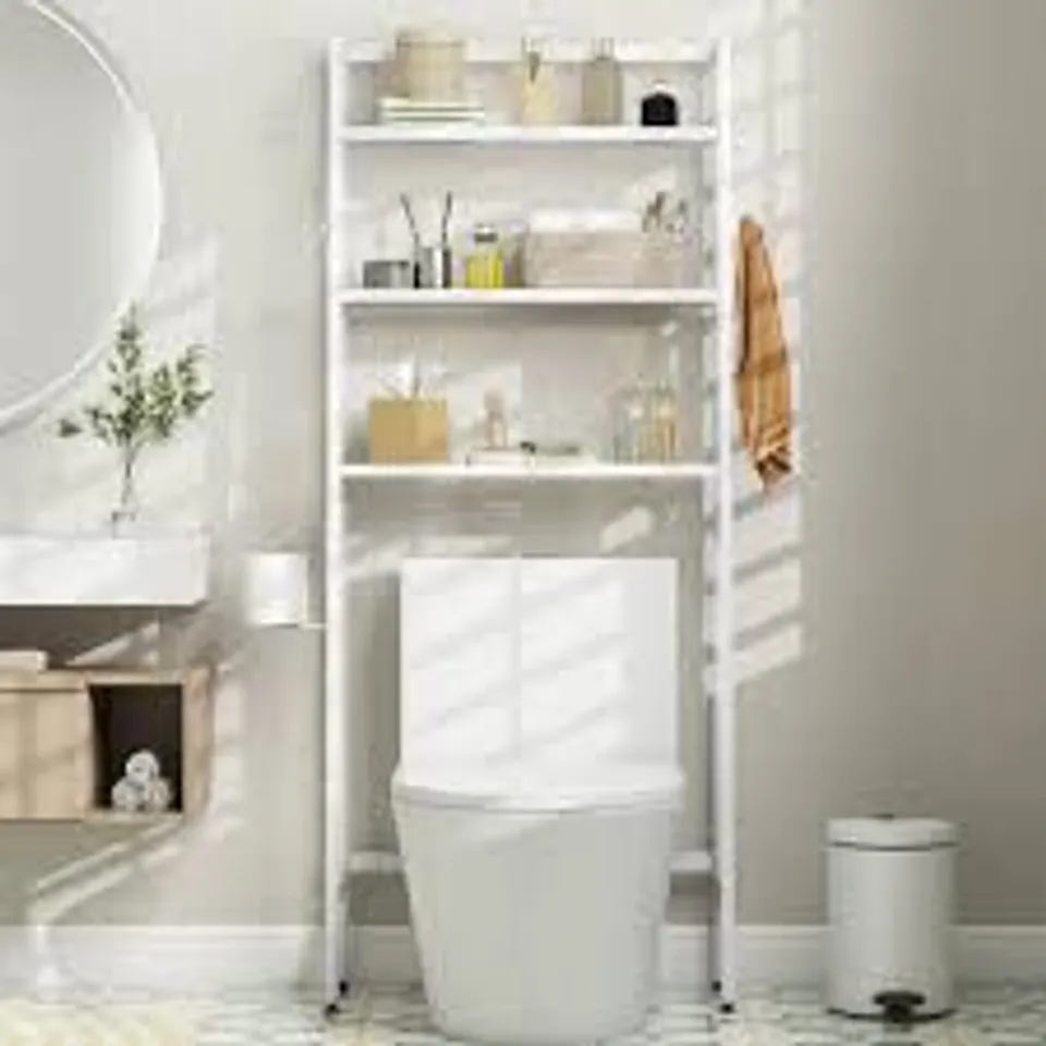 BOXED COSTWAY OVER THE TOILET STORAGE - WHITE (1 BOX)