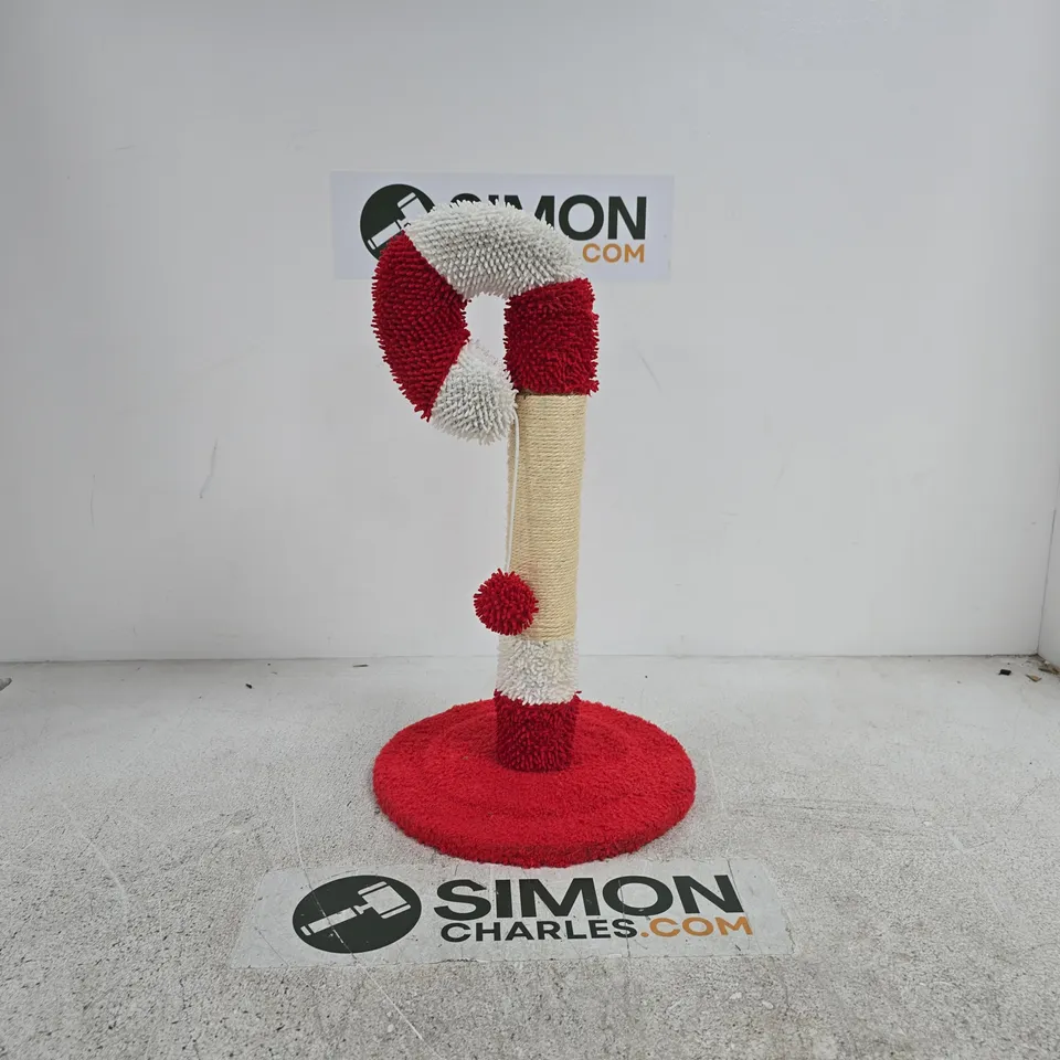 CANDY CANE CHRISTMAS CAT SCRATCHER