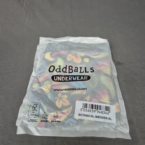 ODDBALLS MENS BOXER SHORTS IN BOTANICAL SIZE XL