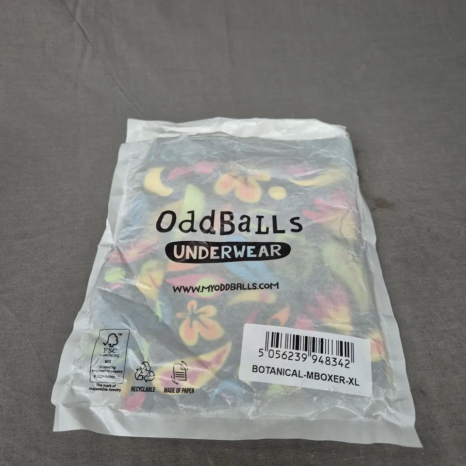 ODDBALLS MENS BOXER SHORTS IN BOTANICAL SIZE XL