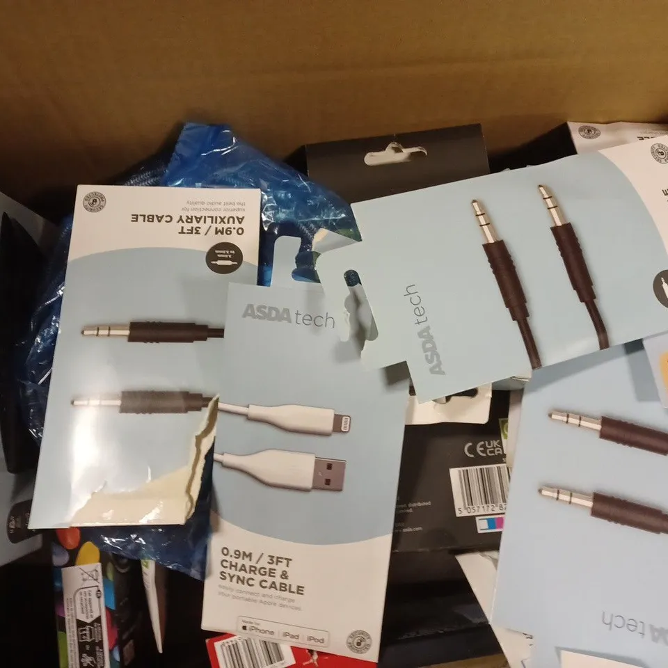APPROXIMATELY 20 ASSORTED TECH PRODUCTS TO INCLUDE GAMING SPEAKERS, GAMING HEADSET, DVD PLAYER