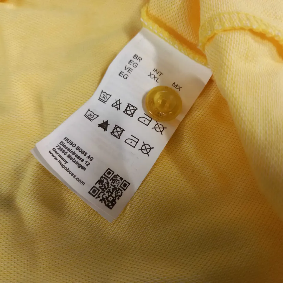 HUGO BOSS YELLOW POLO SHIRT - XXL