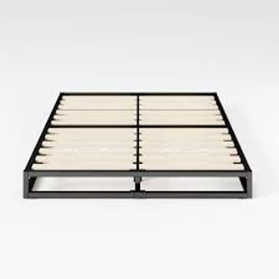 BOXED DEKKER METAL PLATFORM BED WITH WOODEN SLAT SUPPORT 15CM/6" HEIGHT - SIZE UNSPECIFIED 