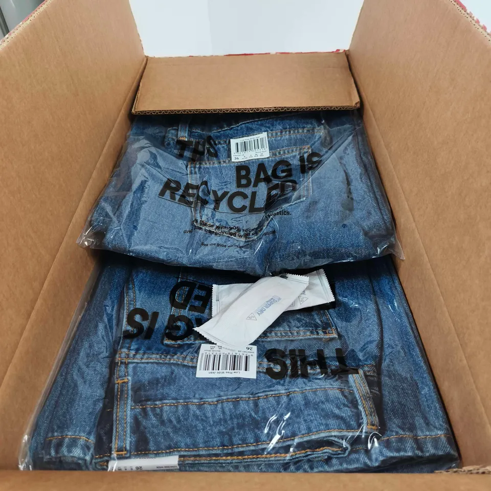 BOX OF 10 LOW RISE WIDE JEANS BONDI BLUE SIZE 8