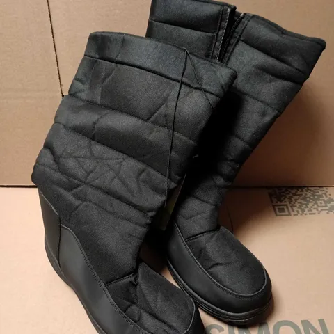 MOUNTAIN WAREHOUSE WOMEN'S FLEECE-LINED LONG SNOW BOOTS – BLACK, UK 6 