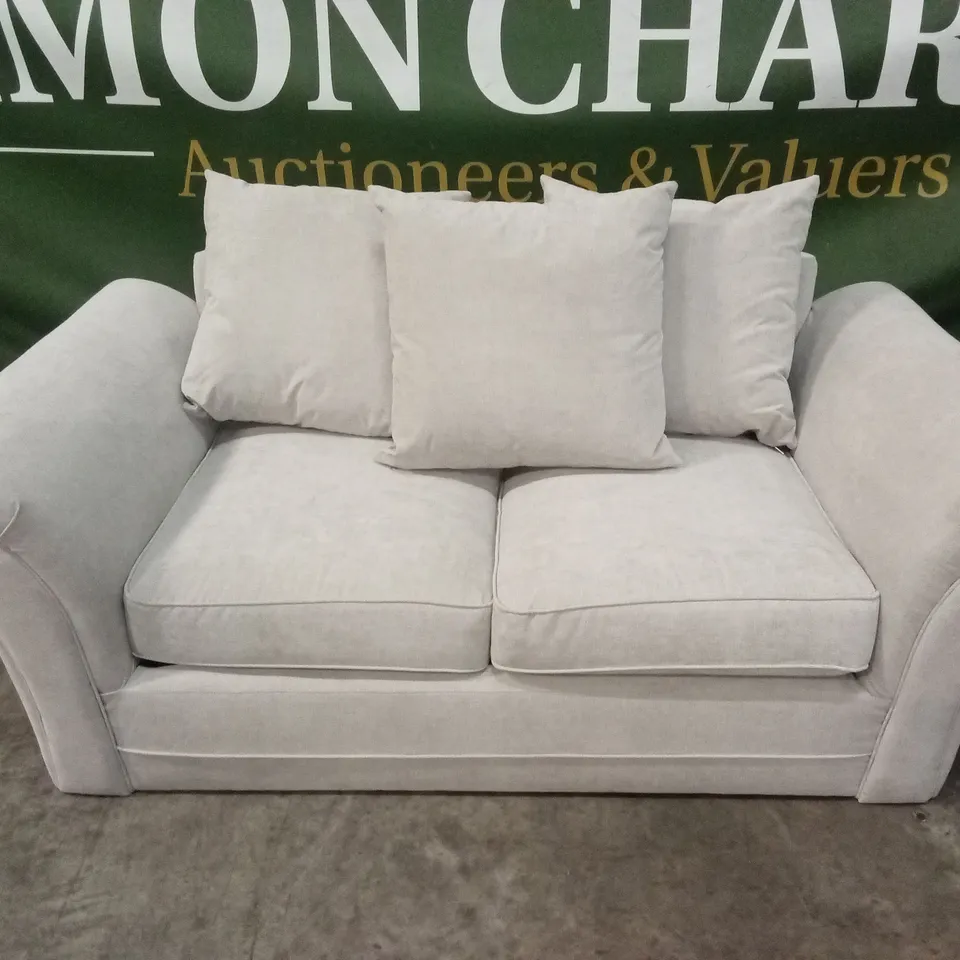 DURY FABRIC 2 SEATER SCATTER BACK SOFA - NATURAL RRP £479