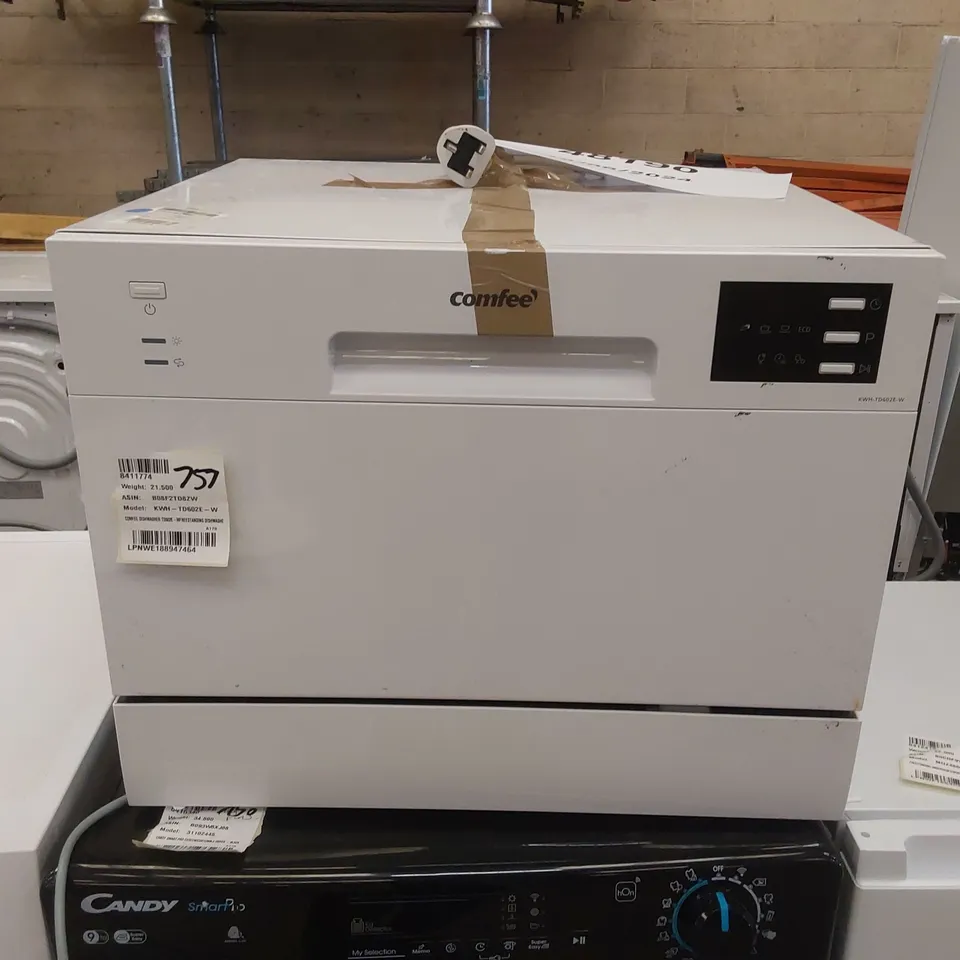 COMFEE KWH-TD602E-W TABLE TOP COMPACT DISHWASHER - WHITE