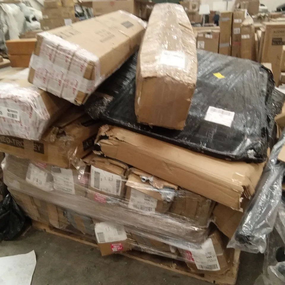 PALLET CONTAINING VARIOUS ELECTRICAL ITEMS AND HOUSEHOLD PRODUCTS TO INCLUDE;TROLLEY,TENTS