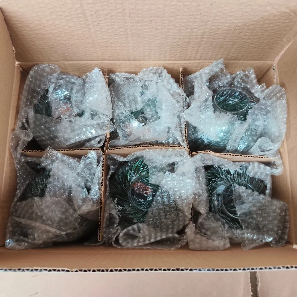 GISELA GRAHAM LONDON - SNOWFLAKE GLASS CHRISTMAS ORNAMENTS - BOX OF 48
