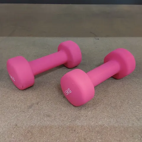 BOXED NEOPRENE DUMBBELLS - PINK // 2 X 1.5KG