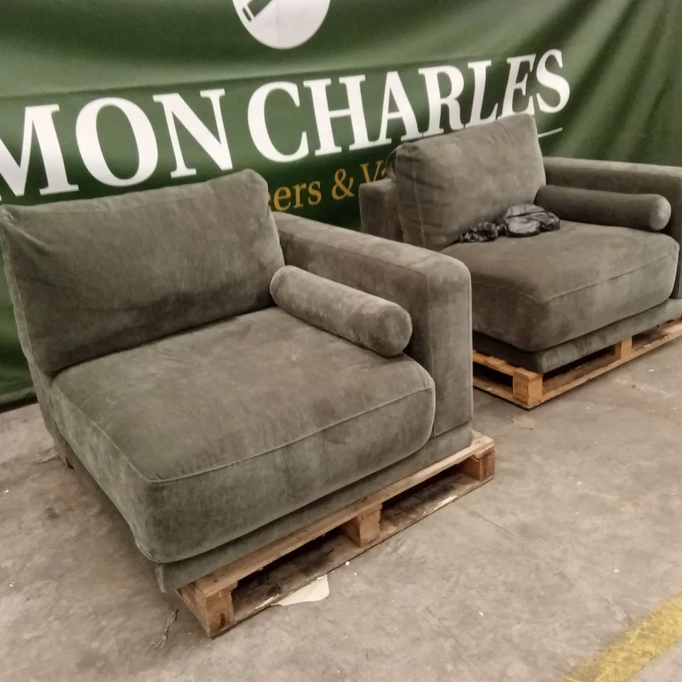 2 x DANETTI GREEN SOFA PARTS 
