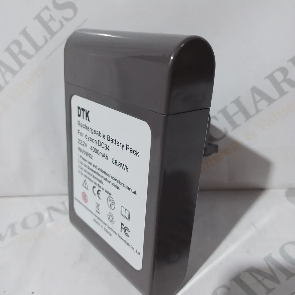 BOXED DTK RECHARGEABLE BATTERY PACK FOR DYSON DC34