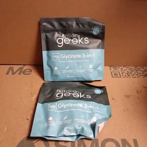 2 X NUTRITION GEEKS GLYCINATE 3 IN 1 90 CAPSULES
