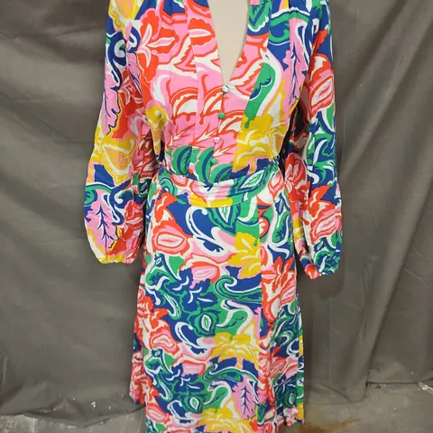 BODEN BELTED DRESS IN MULTICOLOUR SIZE 14R