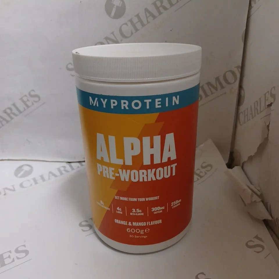 SEALED MY PROTEIN ALPHA PRE-WORKOUT - ORANGE & MANGO - 600G
