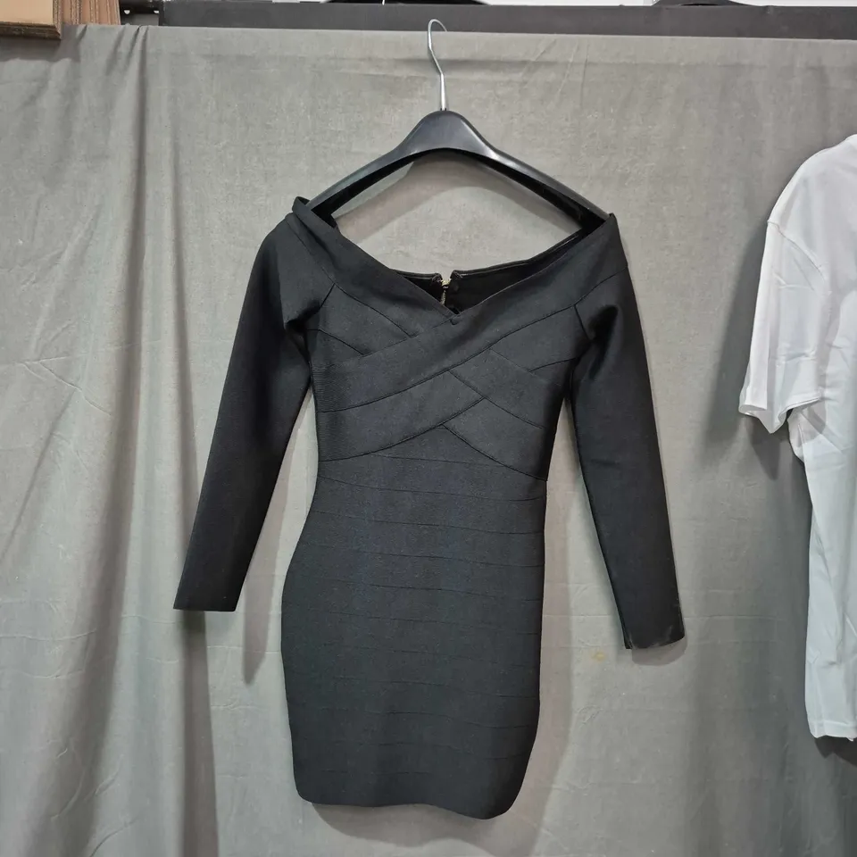 LIPSY WOMEN'S BLACK LONG-SLEEVE DRESS - UK 8