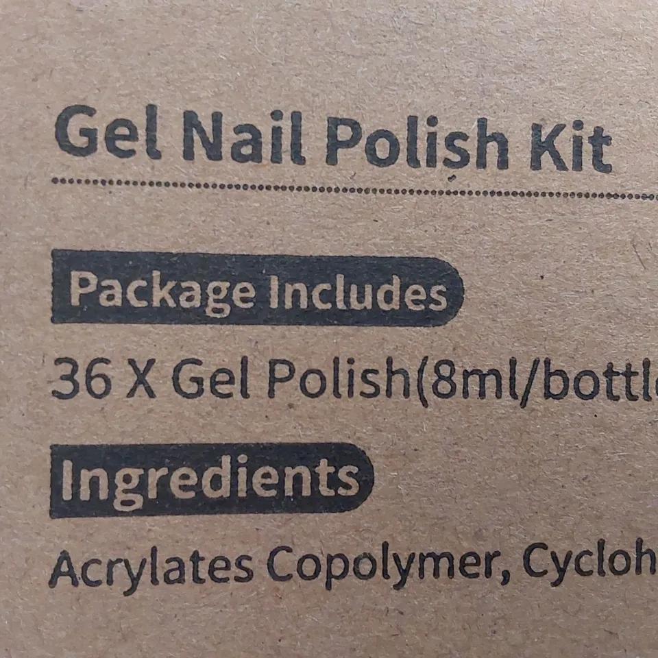 BOX OF APPROXIMATELY 6X AILLSA GEL NAIL POLISH KITS - APPROXIMATELY 6X 8ML NAIL POLISH PER KIT (1 BOX)